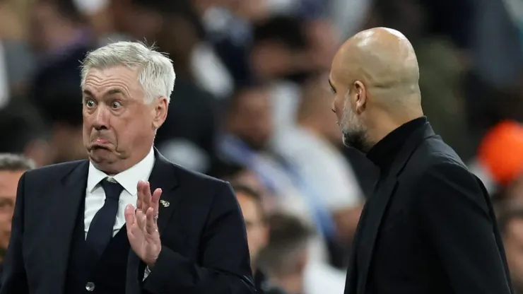 Guardiola e Ancelotti se encontram novamente. Foto: Clive Brunskill/Getty Images
