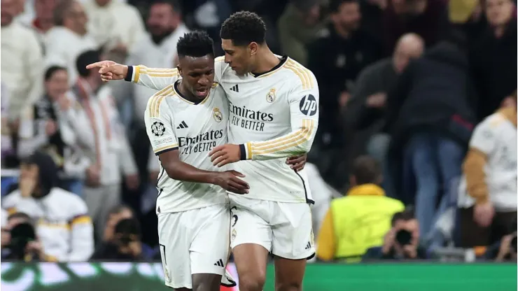  Vinicius Junior (L) of  Jude Bellingham (R)  Champions League . (Photo by Gonzalo Arroyo Moreno/Getty Images)
