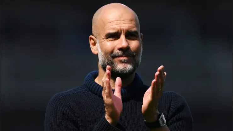  Pep Guardiola, Manager of Manchester City, . (Photo by Justin Setterfield/Getty Images)
