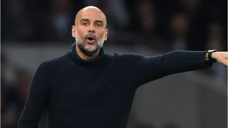 Pep Guardiola, Manager of Manchester City, . (Photo by Justin Setterfield/Getty Images)
