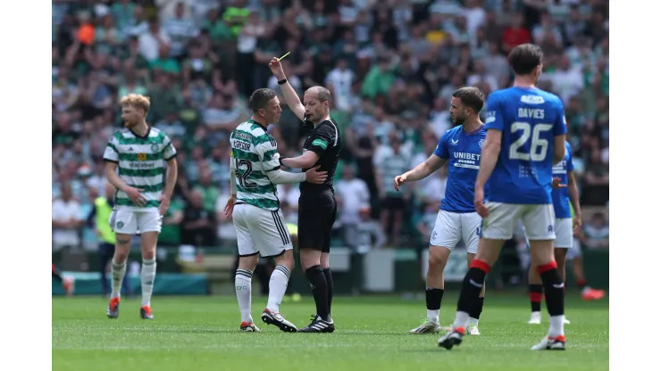 Celtic e Rangers duelaram pela Liga Escocesa em maio, com vantagem do Celtic, que se sagrou campeão nacional (Foto: Ian MacNicol/Getty Images)
