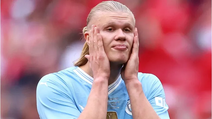 Erling Haaland of Manchester City. (Photo by Alex Pantling/Getty Images )
