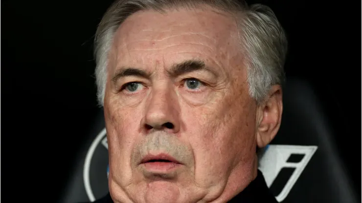 Ancelotti dá 'aval' para o Real Madrid fechar venda de atacante à rival da La Liga. (Photo by Florencia Tan Jun/Getty Images)
