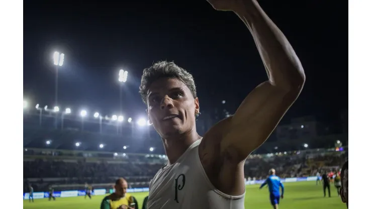 Richard Rios celebra a vitória do Palmeiras sobre o Criciúma na rodada passada. (Sipa US / Alamy Stock Photo)
