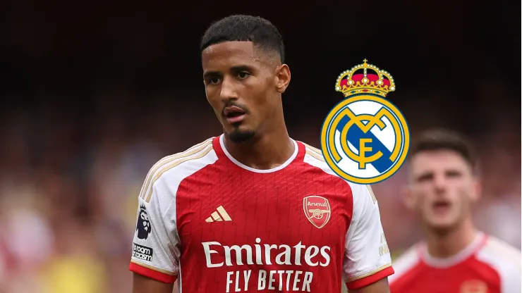 Arsenal aceita negociar Saliba com o Real Madrid, mas pede um jogador em troca. Foto: Julian Finney/Getty Imagens
