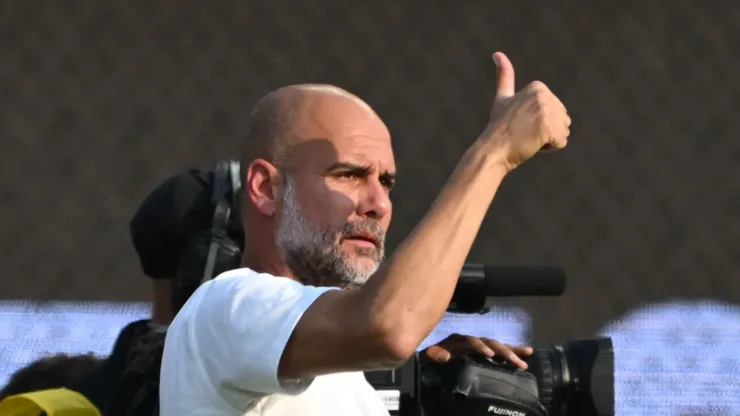 Guardiola gostou do que viu do Barcelona (Foto: Guardiola gostou do que viu do Barcelona (Foto: Drew Hallowell/Getty Images)
