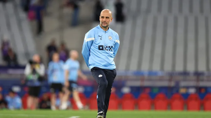 Pep Guardiola, técnico do Manchester City. (Photo by Catherine Ivill/Getty Images)
