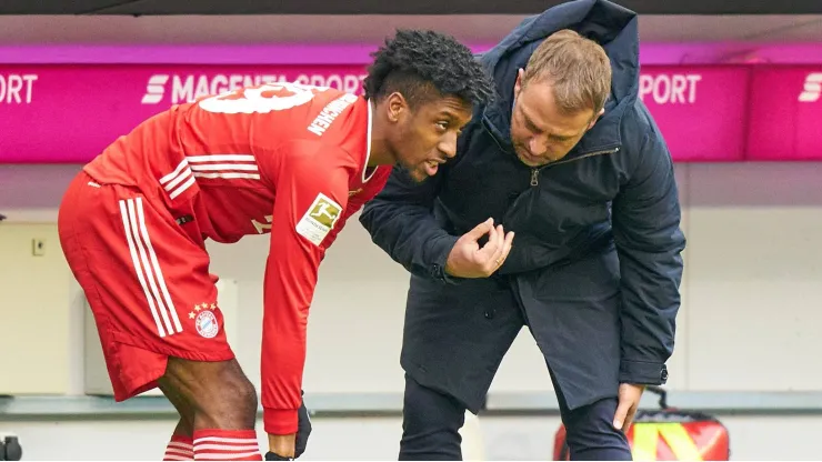 Hansi Flick e Coman nos tempos do Bayern
