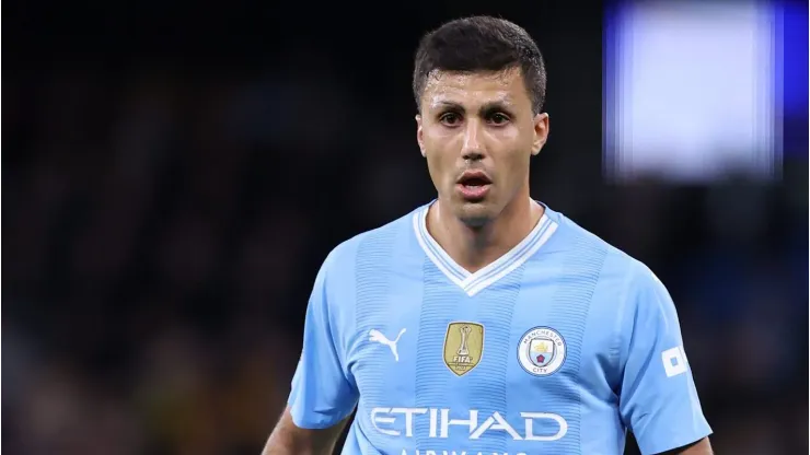 Rodri em ação pelo Man City. 
