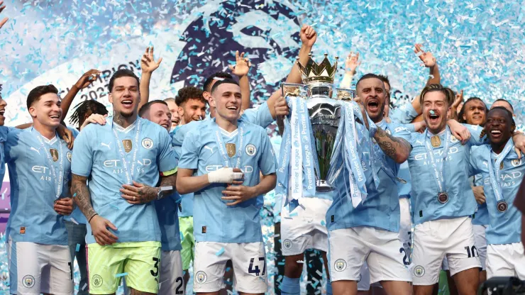 Manchester City é o atual campeão da Premier League. (Photo by Naomi Baker/Getty Images)
