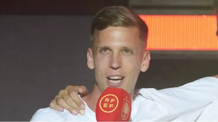 Dani Olmo na comemoração do título da Euro 2024
