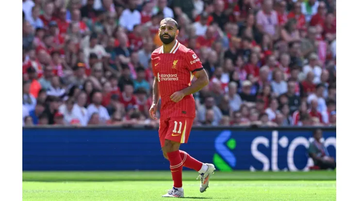 Salah em campo na partida amistosa entre Liverpool e Sevilla, no dia 11 de agosto de 2024. (News Images LTD / Alamy Stock Photo)<br />
(Photo by Cody Froggatt/News Images)
