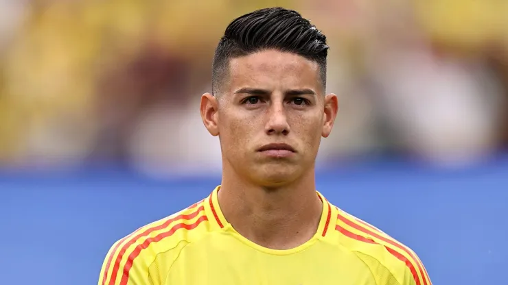 James Rodríguez em ação pela Colômbia. 
