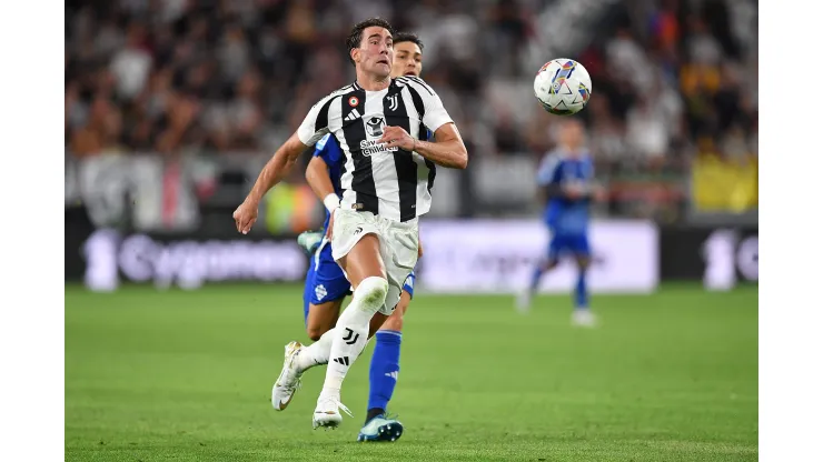 Dusan Vlahovic, camisa 9 da Juventus em estreia na Serie A (Foto: Valerio Pennicino/Getty Images)
