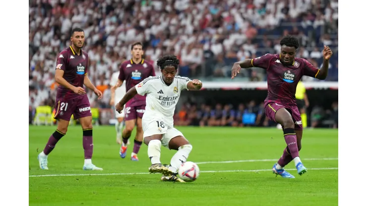 Endrick marcou pelo Real Madrid e já foi para a torcida no Santiago Bernabéu (Foto: Angel Martinez/Getty Images)
