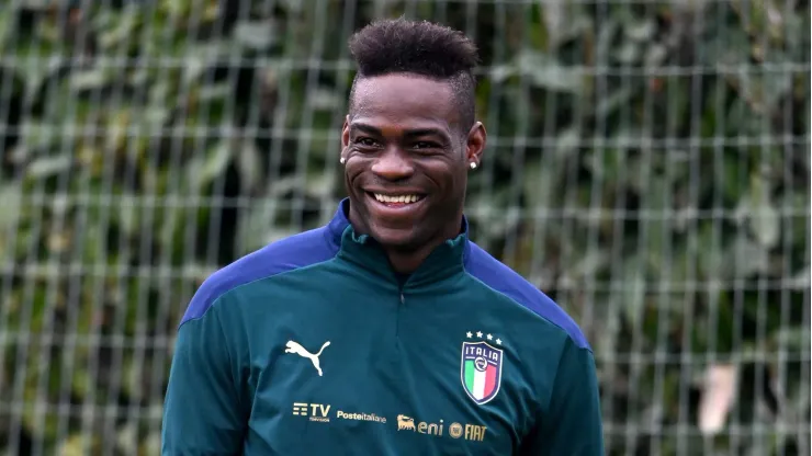 Balotelli pela Seleção Italiana. 
