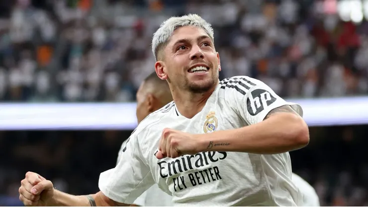 Valverde comemora gol no Real Madrid. Foto: Florencia Tan Jun/Getty Images
