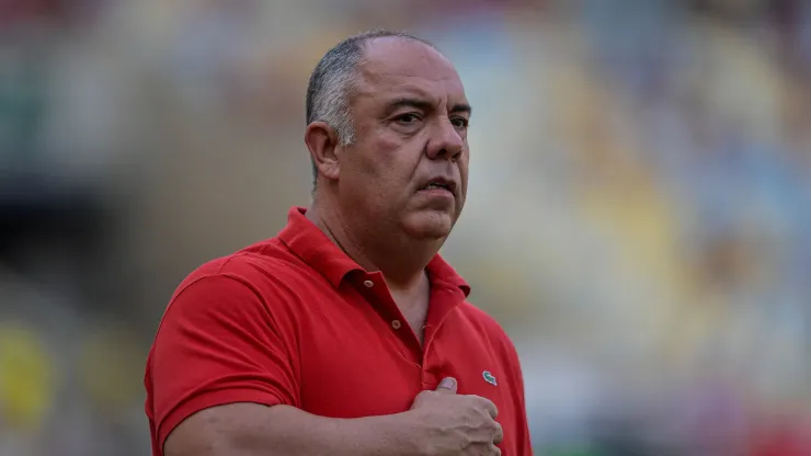 Marcos Braz dirigente do Flamengo antes da partida contra o Atlético-GO 
