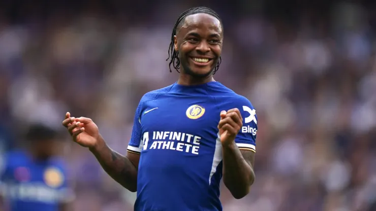 Raheem Sterling em partida pelo Chelsea
