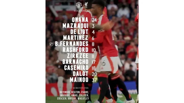 Divulgação X/ Manchester United