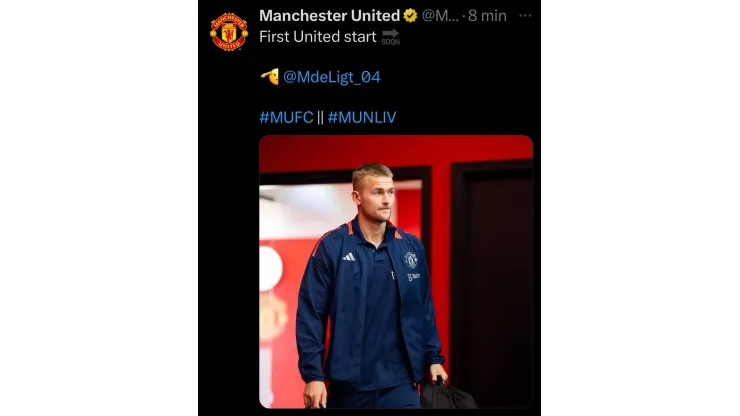 Divulgação X/Manchester United