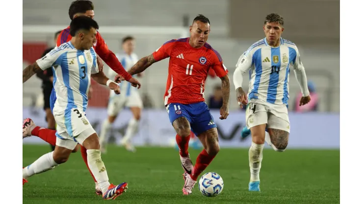 Vargas em campo no confronto entre Argentina e Chile, no dia 05 de setembro de 2024. (Alejandro Pagni / Alamy Stock Photo)
