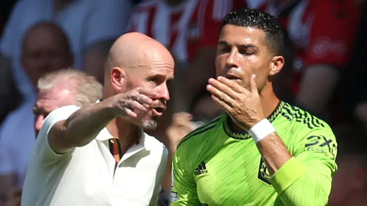 Cristiano Ronaldo fez críticas a Ten Hag, técnico do Manchester United (Foto: Steve Bardens/Getty Images)
