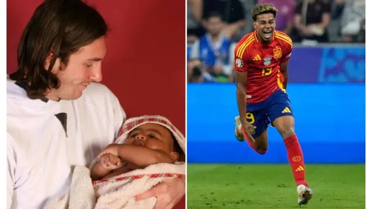 A foto de Lamine Yamal e Lionel Messi, tirada há 17 anos para um calendário solidário, se torna viral. (Foto: IMAGO / ZUMA Press Wire)
