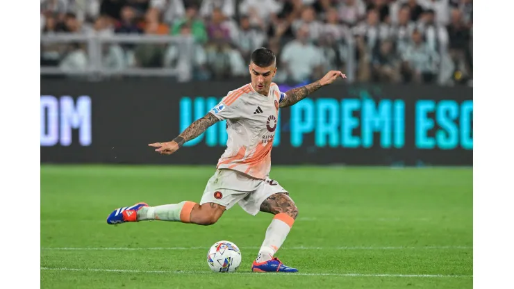 Mancini em ação pela Roma contra a Juventus, no Allianz Stadium em Turim (Foto: Chris Ricco/Getty Images)
