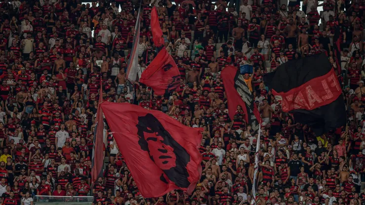 Torcida do Flamengo em jogo no Maracanã. Foto: Thiago Ribeiro/AGIF
