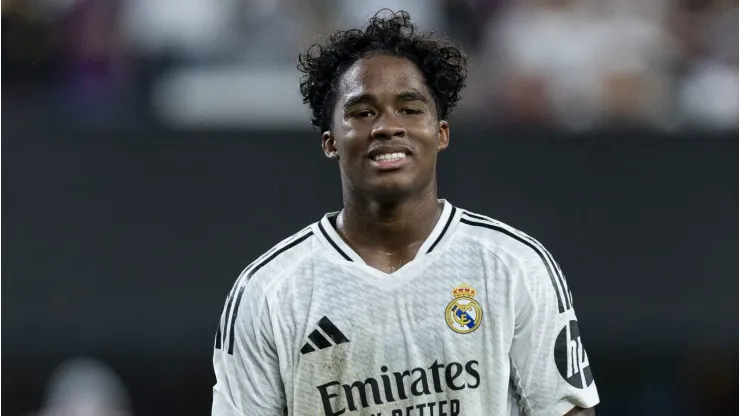 Endrick em ação pelo Real Madrid. 
