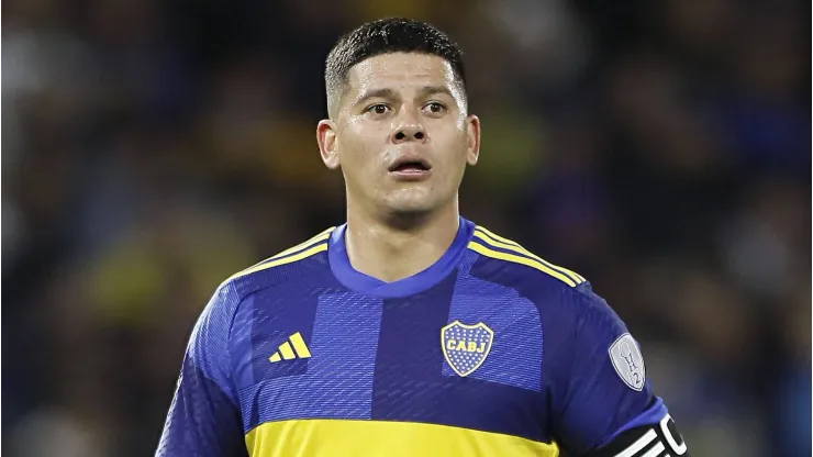 Marcos Rojo, com a camisa do Boca Juniors, pode chegar ao Palmeiras.
