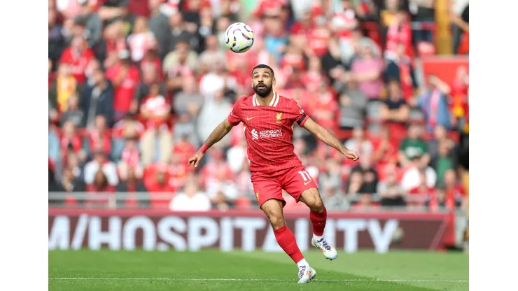 Salah em ação pelo Liverpool contra o Nottingham Forest (Foto: Carl Recine/Getty Images)
