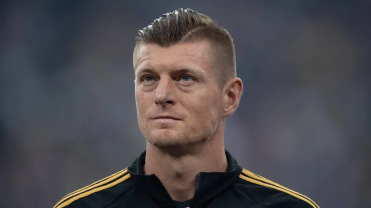 Toni Kroos com a camisa do Real Madrid na final da Champions League. 
