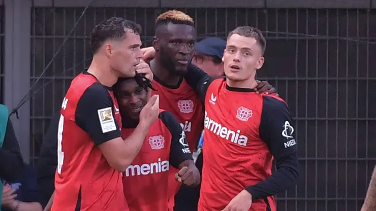 Boniface, durante a partida contra o Frankfurt. Foto: IMAGO / Jan Huebner
