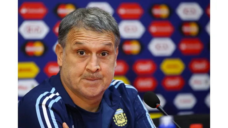 Chile - La Serena - 12/06/2015- COPA AMERICA 2015, COLETIVA DA ARGENTINA - Gerardo Martino tecnico da Argentina durante coletiva de imprensa no estadio La Portada. Foto: Marcelo Frias/Jam Media/Agencia Uno/AGIF
