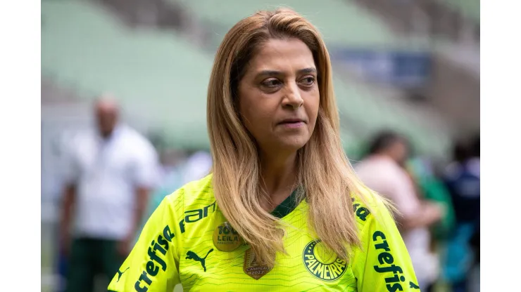 Palmeiras x Ferroviária Feminino SÃO PAULO, SP - 09.11.2024: PALMEIRAS X FERROVIÁRIA FEMININO - Leila Pereira, president of Palmeiras, before the match between Palmeiras and Ferroviária valid for the semi-finals of the Paulista Women& 39s Championship, held on Saturday afternoon 09 at Allianz Parque in São Paulo, SP. Photo: Rodilei Morais/Fotoarena x2648741x PUBLICATIONxNOTxINxBRA RodileixMorais
