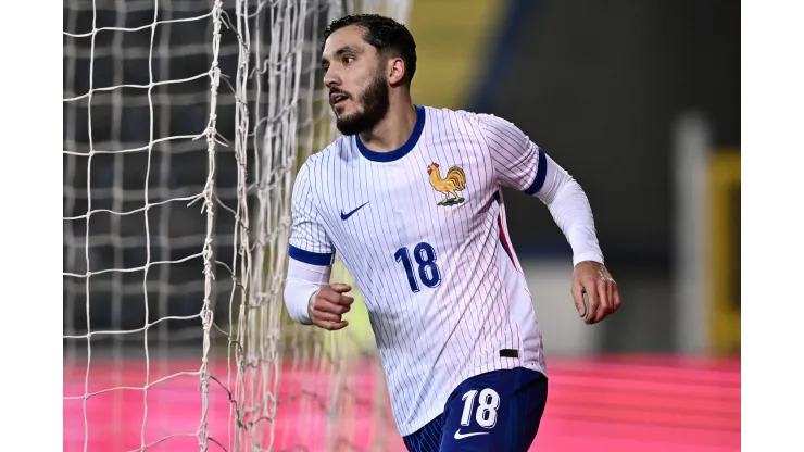 Fußball, U21 Länderspiel, Italien - Frankreich Mp Empoli 15/11/2024 - amichevole / Italia-Francia U21, U 21 / foto Matteo Papini/Image nella foto: esultanza gol Rayan Cherki PUBLICATIONxNOTxINxITA
