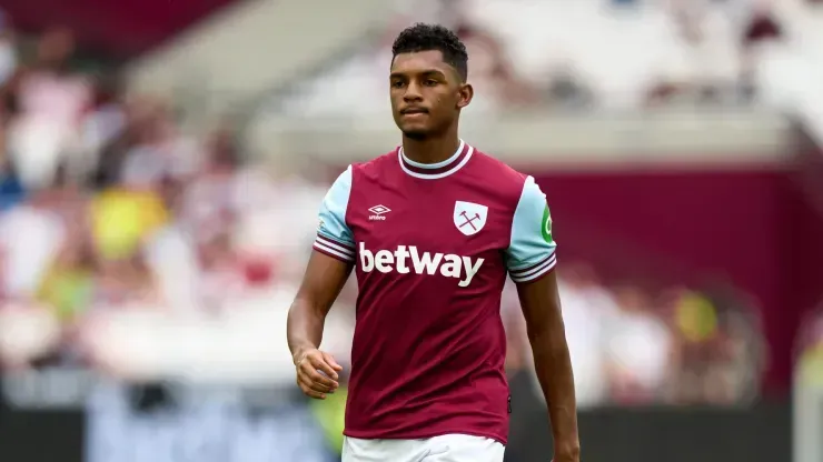 O atacante Luís Guilherme em jogo do West Ham (Angel Martinez/Getty Images)