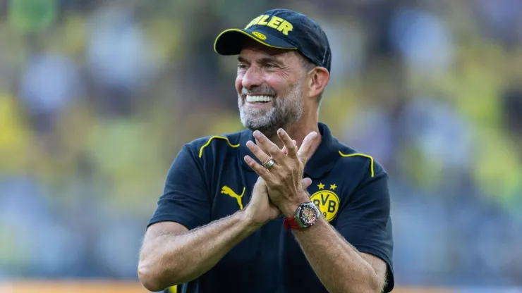 Jürgen Klopp durante o jogo festivo em Dortmund. Foto: Imago
