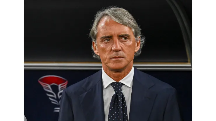 Roberto Mancini comandando a Seleção da Arábia Saudita. Foto: Imago
