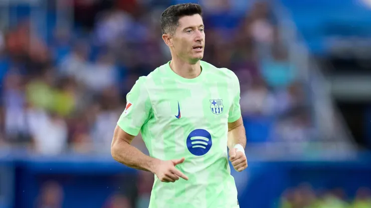 Robert Lewandowski em ação pelo Barcelona. Foto: Imago
