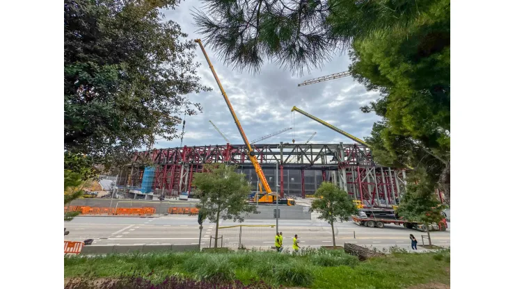 Camp Nou, estádio do Barcelona, em obras. Foto: Imago
