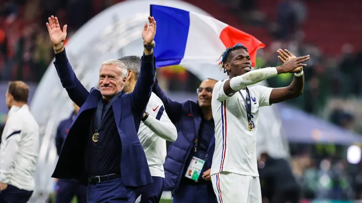 Paul Pogba e Didier Deschamps em 2021. Foto: Imago
