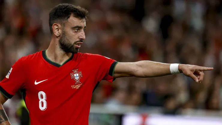 Bruno Fernandes frente a Escócia na Nations League. Foto: Imago
