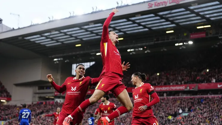 Liverpool festeja vitória contra o Chelsea. Foto: Imago
