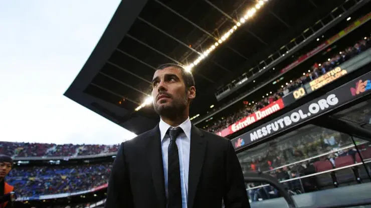 APRIL 11, 2009 – Football : Manager Josep Guardiola of FC Barcelona during the La Liga match between Barcelona and Recreativo Huelva at the Camp Nou Stadium on April 11, 2009 in Barcelona, Spain. Barcelona won the match 2-0. (Photo by Tsutomu Takasu)
