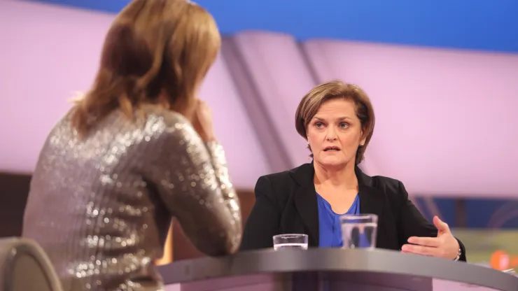 KATRIN MUELLER-HOHENSTEIN, BONITA MERSIADES DAS AKTUELLE SPORTSTUDIO ZDF MAINZ PUBLICATIONxNOTxINxUSA
