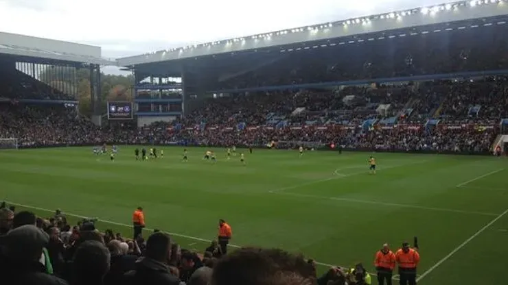 The view from my seat at Villa Park
