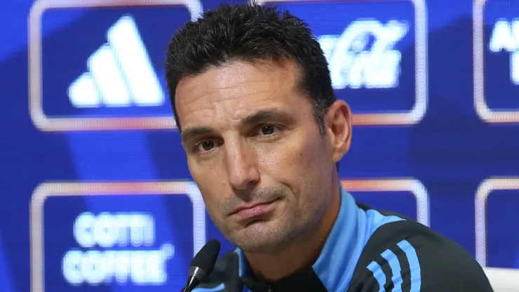 Lionel Scaloni, coach of Argentina, attends a press conference at Lionel Messi training camp on October 14, 2024 in Ezeiza, Argentina. 
